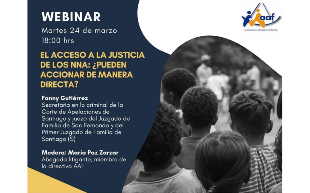 Webinar «El acceso a la justicia de los NNA: ¿pueden accionar de manera directa?»